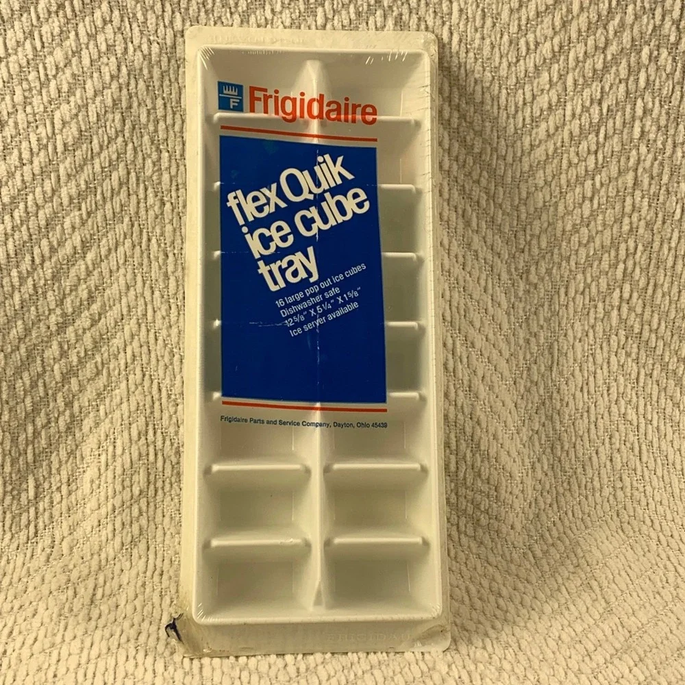 Frigidaire Flex Quik Ice‎ Cube Tray 16 Large Pop Out Cubes Dishwasher Safe NOS